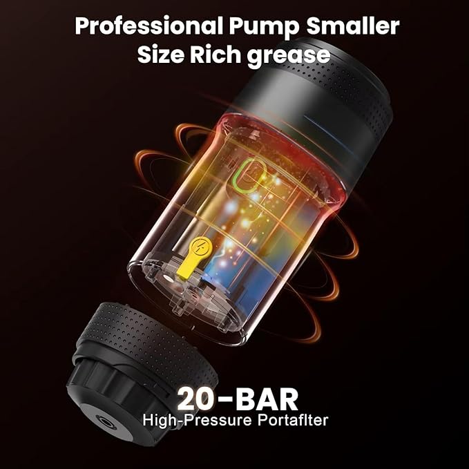 Portable Espresso Coffee maker for Travel with case – Self-Heating Travel Coffee Maker with USB-C Compatible with Ground Coffee NES &amp DG Capsules | Ideal for Camping Car Office &amp Hiking
