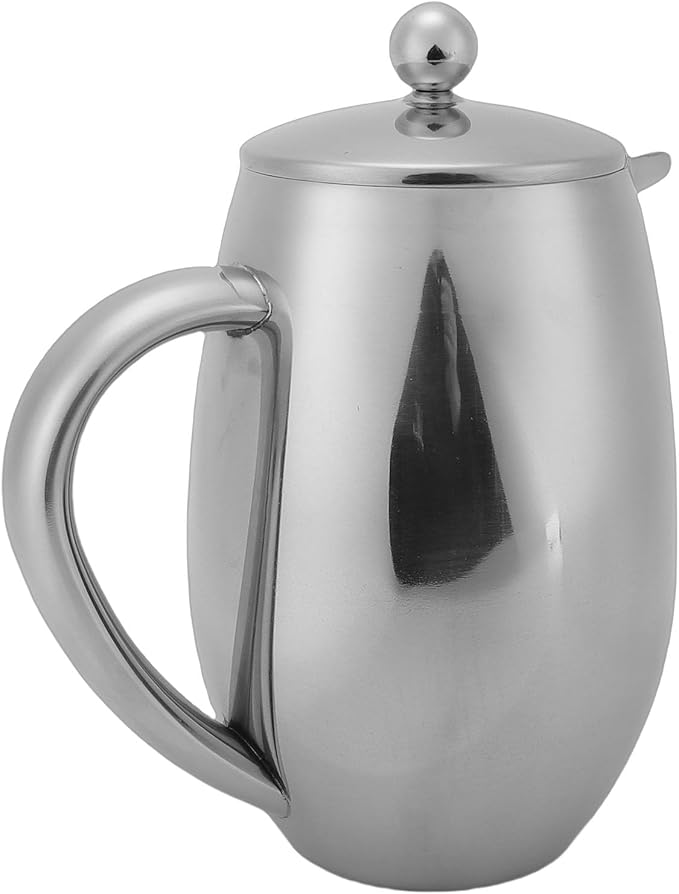 Fabater French Press 304 Stainless Steel Double Wall Coffee Maker 600ml Insulated Coffee Pot with Fine Mesh Filter for Home Outdoor Camping