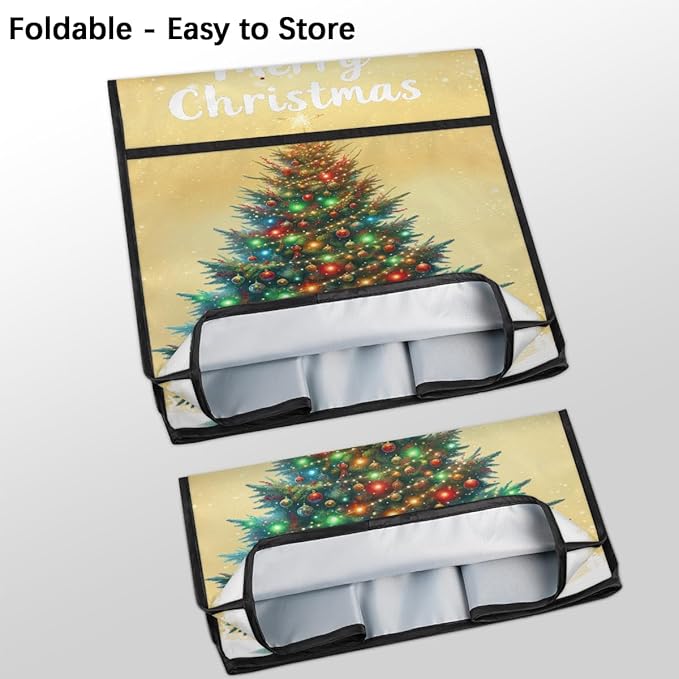 Kitchen Aid Mixer Cover Christmas Colorful Tree Stand Mixer Cover Compatible with 6-8 Quarts Stand Mixers Dust Covers with Zipper Pocket Foldable Washable Kitchen Aid Organizer Bag