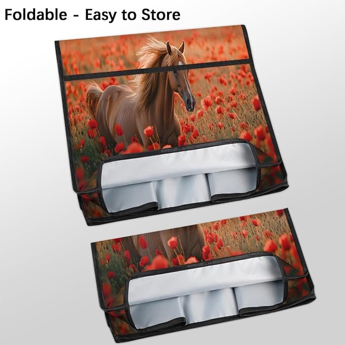 cfpolar Kitchen Aid Mixer Cover Compatible with 6-8 Quarts Animal Horse Red Flower Stand Mixer Cover Kitchen Aid Mixers Accessories Appliance Organizer Bag Dust Covers with Zipper Pocket