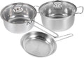 VICASKY Stainless Steel Cookware Set Pot Pan Saucepan Non Kitchen Cooking Set with Smooth Seamless Surface for Easy Cleaning and Daily Use