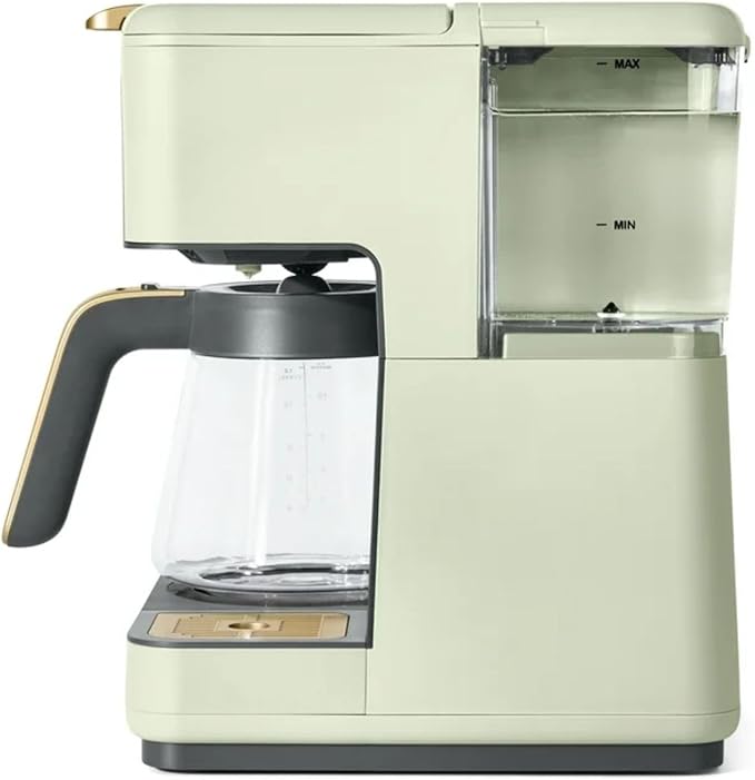 Multi-Brew Coffee Maker 12-Cup Carafe + Single-Serve Pods or Grounds Over Ice Touch Display by Drew Barrymoree. (Sage Green)