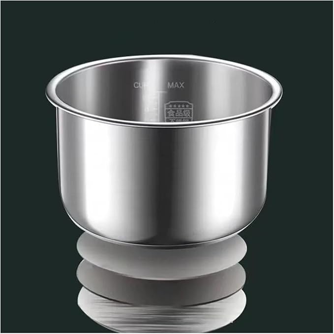 Stainless Steel Liner Without Coating Ceramic Glaze Liner Rice Cooker Rice Cooker Electric Pressure Cooker Inner Bowl 4L 5L 6L(Stainless steel 4L)