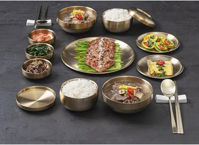 Korean style Titanium lightweight easy to care for Luxury Tableware Set for 2 people-12PCS