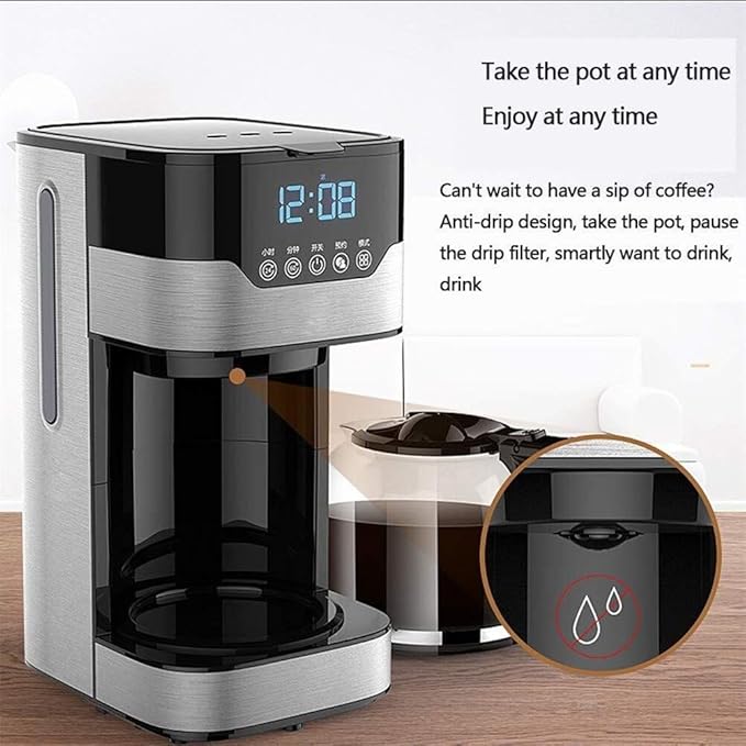 Filter Coffee Machine 1.5L Capacity Coffee Machine Drip Fully Automatic Home American Coffee Machine
