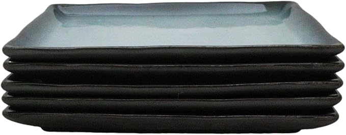 Ebros Gift Blue Sky Stars Artistic Seikai Porcelain Collection Dinnerware Serveware Kitchenware Set Asian Japanese Dining Restaurant Supply (Pack Of 5 Rectangular Sushi Plates 7.75 L)