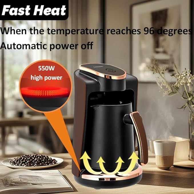 Electric Coffee Maker 550W Brewer Coffee Maker Includes 8.9oz (250ML) 1~4 Cup Coffee cups Automatic Shut-Off for Home OfficeFor instant coffee espresso macchiato