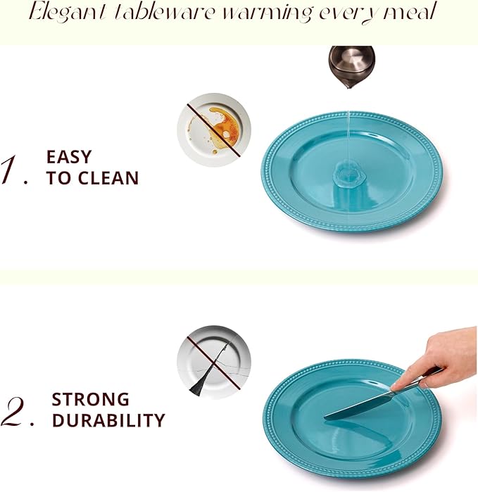 Pearl Dots Stoneware Dinnerware Set (20pc Set Turquoise)