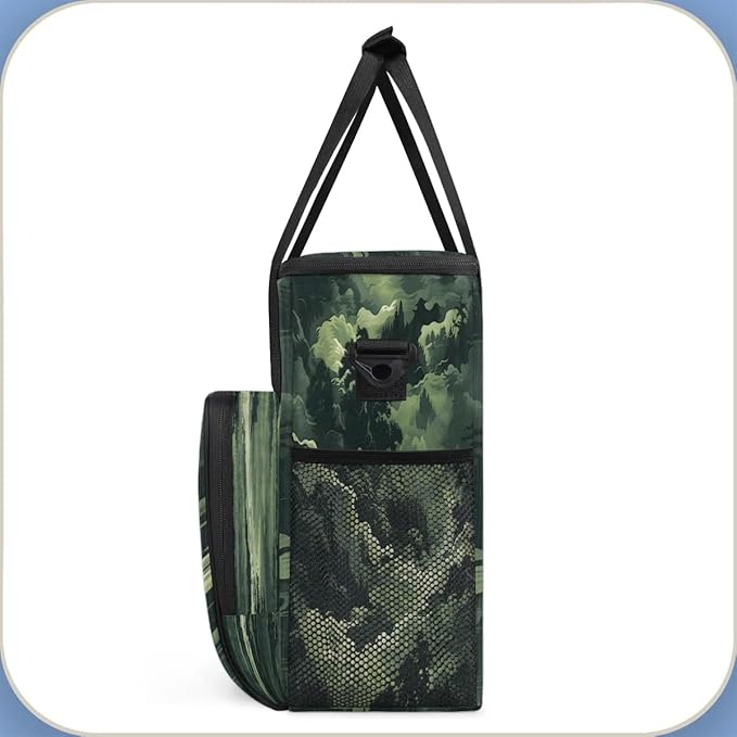 Abstract Camouflage Forest Coffee Maker Carrying Bag for Keurig K-Mini or K-Mini Plus Storage Portable Coffee Maker Travel Bag