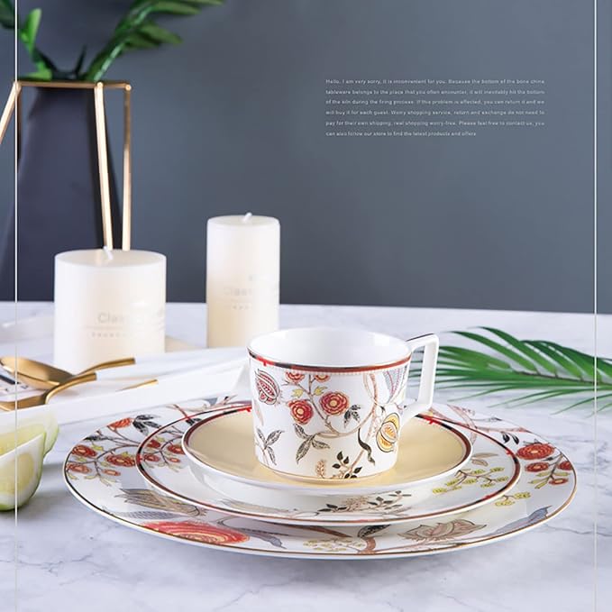 Plate and bowl sets plates dinnerware sets 32-piece dinner plates dishes set for 8 kitchen plates and bowls set for home kitchen bone china dinnerware set dinnerware set