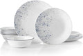 18-Piece Service for 6 Dinnerware Set Lightweight Round Plates and Bowls Family Hotel Tableware