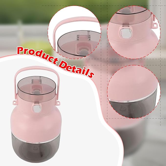 Portable Electric Blender Personal Juicer 500ml USB with Handle for Fresh Fruits Pink