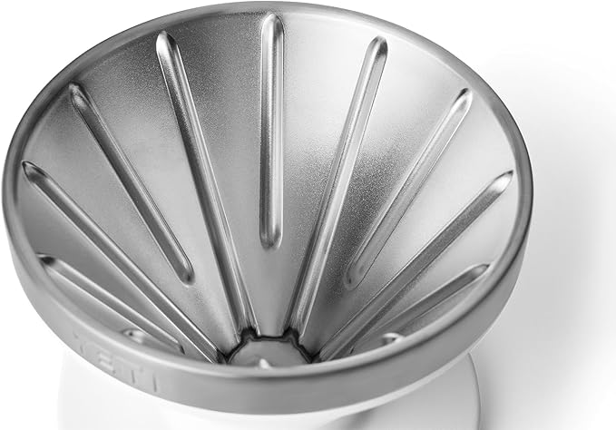YETI Pour Over Coffee Maker Accessory Ramblers Designed for Perfect Coffee Extraction Anywhere Stainless Steel fits any V60 Filter White