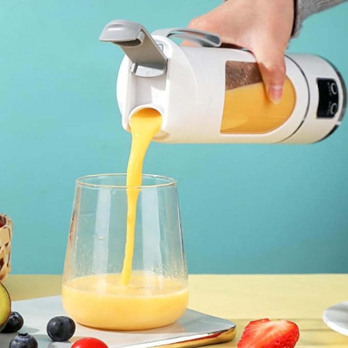 Portable Blender Personal Blender - Portable Blender For Shakes And Smoothies With Lid - Rechargeable Digital Display Small Travel Blender - 15oz Portable Personal Blender For Home Travel Sports