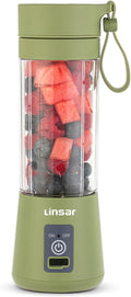 Portable Blender (Sage Green) for Shakes and Smoothies with Durable Stainless Steel Blades for Powerful Blending Performance USB Rechargeable for Office Gym Kitchen and travel