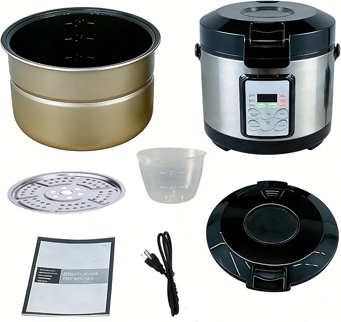 110V Mini Rice Cooker 3L Suitable for 2-3 People Small Rice Cooker with Steaming Tray Cooking Heating and Keeping Warm Function (Dark blue) (AR-30AC)