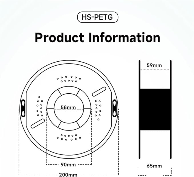 5/10KG for Hyper PETG Filament High Speed 3D Printer Filament1kg/Spool (2.2lbs) 3D Printer Filament Good Toughness(5kg Yellow)