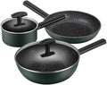 Kitchen Stainless Cookware Set 3 Piece Nonstick Stainless Steel Pan and Pots Set Thicken The Bottom of The Pot Thicken and