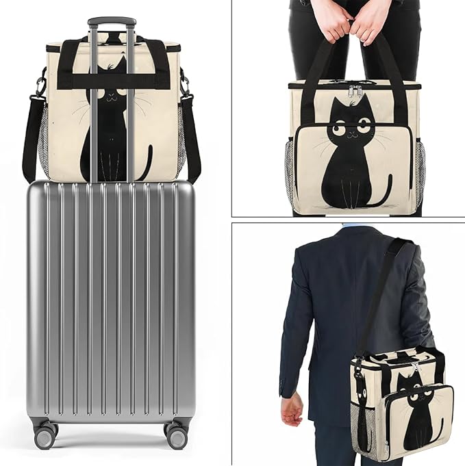 Black Cat Coffee Maker Travel Bag for K-Mini or K-Mini Plus Single Serve Coffee Brewer Portable Storage Tote Case for Tarvel