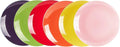 Stoneware Coupe Shape Salad Plate - 8 inch - Set of 6 Very Rose 6 Assorted Colors