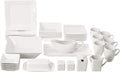 10 Strawberry Street Nova Square 40 pc Dinnerware Set Cream White