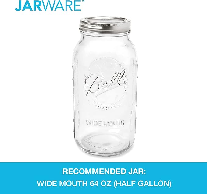 Jarware Cold Brew Coffee Maker and Tea Infuser Lid For Wide Mouth Mason JarsBlack