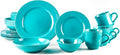 Pearl Dots Stoneware Dinnerware Set (20pc Set Turquoise)