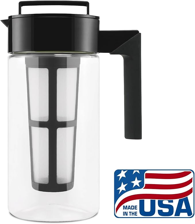 Takeya Deluxe Cold Brew Coffee Maker Bundle with 2 Quart and 1 Quart Black Pitchers
