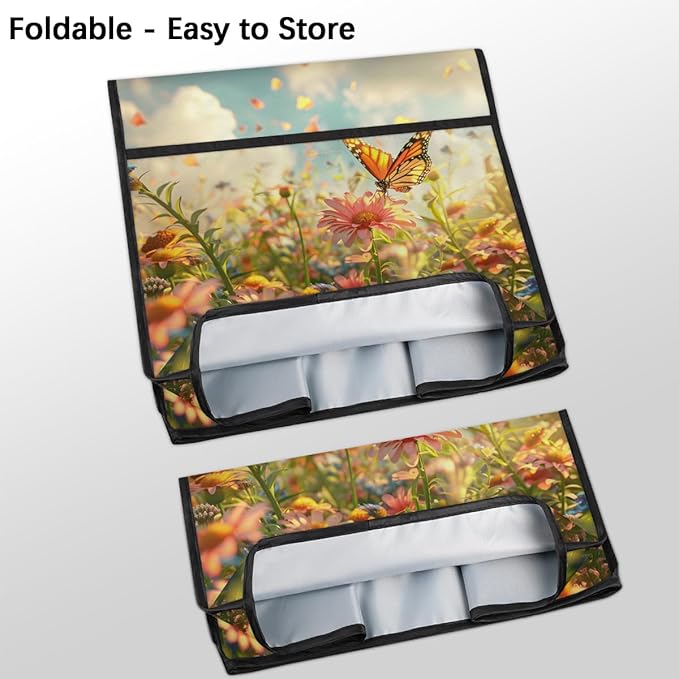 Kitchen Aid Mixer Cover Lovely Butterfly Flower Stand Mixer Cover Compatible with 6-8 Quarts Stand Mixers Dust Covers with Zipper Pocket Foldable Washable Kitchen Aid Organizer Bag