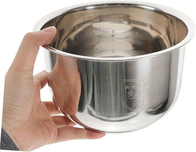 Garneck Household Cooker Inner Pot Stainless Steel Rice Cooker Pot Cooking Liner