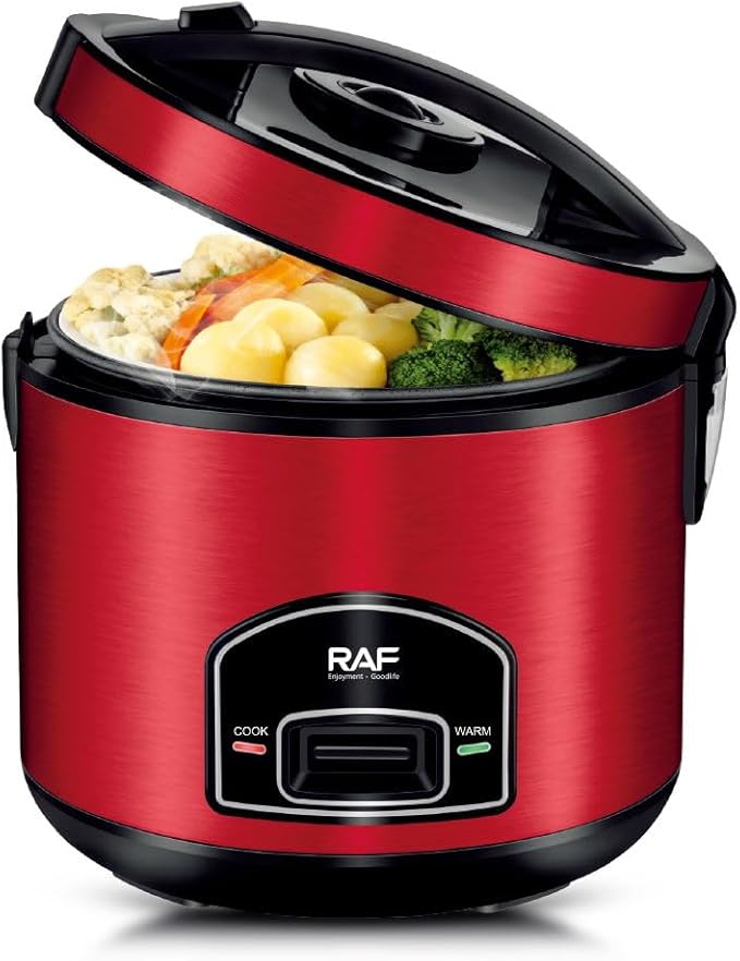 Smart Electric Rice Cooker 5L Capacity Multifunctional Automatic Red and Black Health-Preserving Household Kitchen Appliance