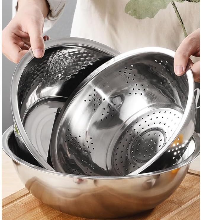 Easy to clean Soup Steamer Set Gift Cookware Rice Washing Sieve Multi Purpose Kitchen