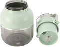 Portable Blender Cup 500ML USB Rechargeable Cordless Mini Electric Juicer Cup with Straw (Green)