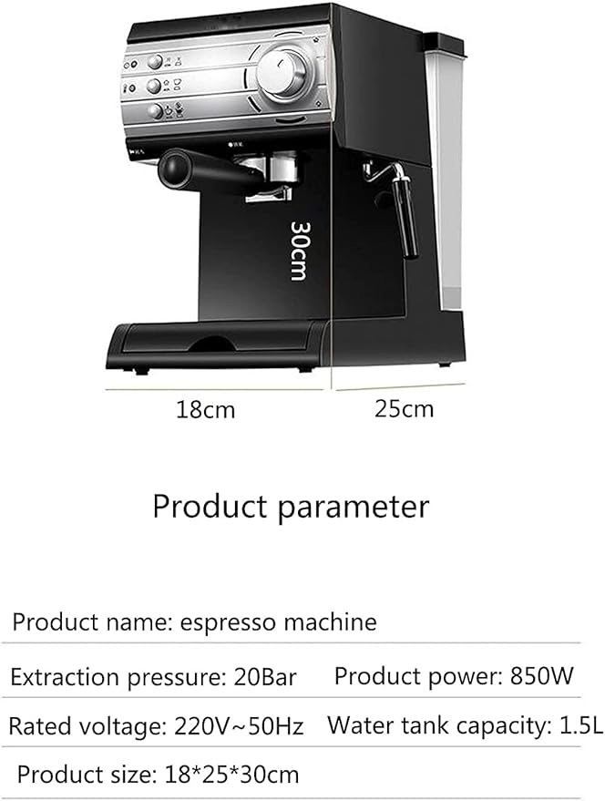 One-Click Operation Commercial Steam Italian 850W Home Coffee Machine Double Cup Splitter Espresso And Cappuccino Maker 15 Cups 20240311