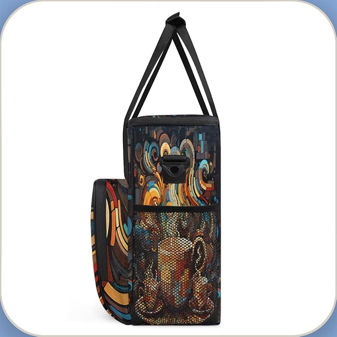 cfpolar Coffee Maker Storage Bag Waterproof Travel Carrying Storage Tote Bag Organizer Case Compatible with K-Mini or K-Mini Plus And Suitable for Other Accessories With Pockets for K-Cup Pods
