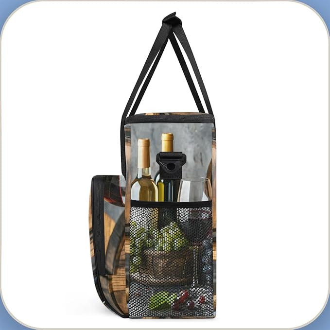 Coffee Maker Carrying Bag Grape Wine Single Cup Coffee Maker Travel Bag Compatible with Keurig K-Mini or K-Mini Plus Portable Storage Bag with Shoulder StrapAZ-192