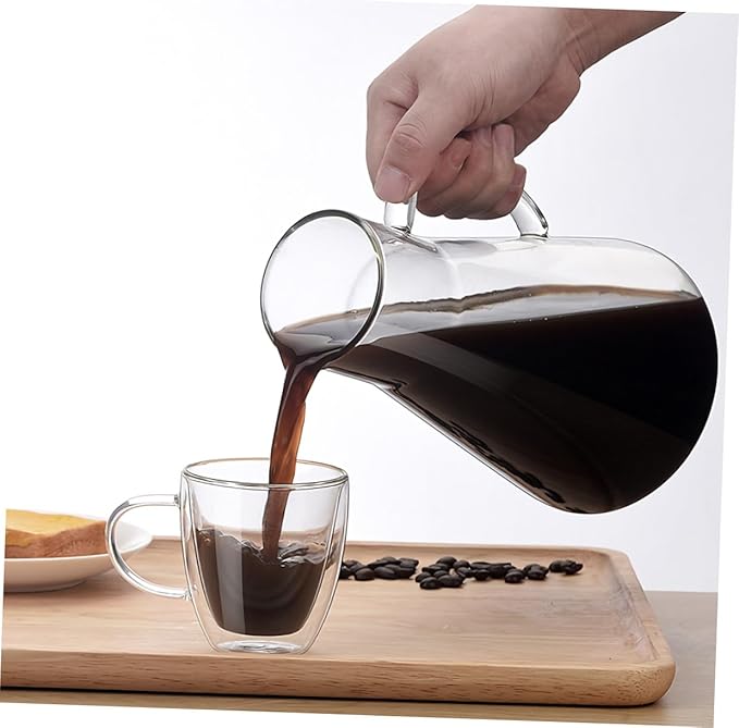Alipis Large Capacity Cold Brew Coffee Maker 1600ml Borosilicate Glass Coffee Pot with Stainless Steel Filter Dual Use at Home
