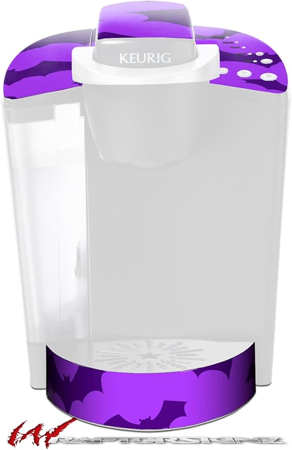 Decal Style Vinyl Skin compatible with Keurig K40 Elite Coffee Makers Deathrock Bats Purple (COFFEE MAKER NOT INCLUDED)