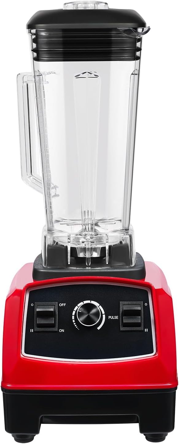 Commercial Grade Blender Mixer Heavy Duty Juicer Blender Juice Mixers 2L (Red)