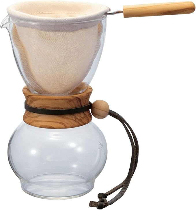 Hario Woodneck Drip Pot 480ml Olive Wood