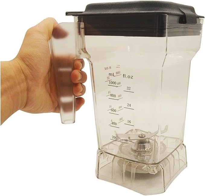 1L PC Cup Compatible for Food Blender Sbj-9001/Compatible for Sbj-9002 Food Blender Jar PC Jar 1000ml with Blade
