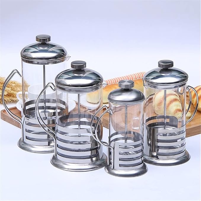 Press Coffee Maker Coffee Press CaffettiereCoffee Maker French Press Coffee Maker French Press Pot Double-Wall Heat Resistant Glass French Coffee Press Filtration Stainless Steel Coffee Maker Eas