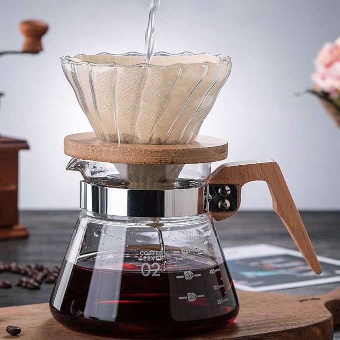 DUEBEL Cold Brew Coffee Maker Glass Jar with Handle Glass Pitcher with Removable Stainless Steel Filter 1.7L (47.5OZ) (K-M101)