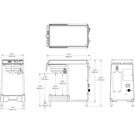 Bunn 39900.0005 WAVE15-APS Thermal Server Coffee Brewer Black/Stainless