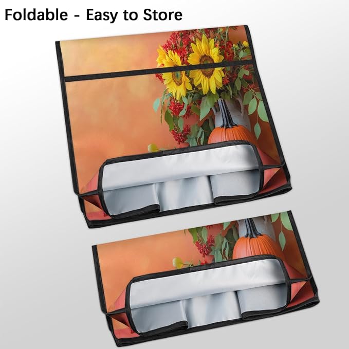 cfpolar Kitchen Aid Mixer Cover Compatible with 6-8 Quarts Sunflower Pumpkin Flower Stand Mixer Cover Kitchen Aid Mixers Accessories Appliance Organizer Bag Dust Covers with Zipper Pocket
