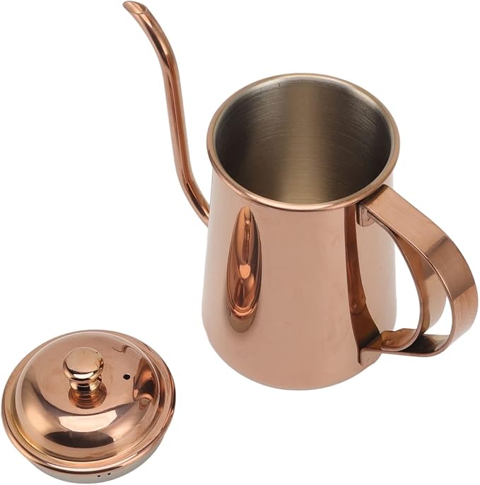 650ml Pour Over Coffee Kettle Stainless Steel Gooseneck Coffee Pot Thickened 304 Stainless Steel Slow and Accurate Ergonomic Handle for Pouring