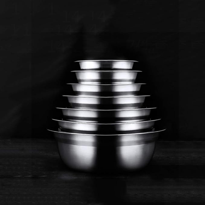 Mixing Bowls 304 Stainless Steel 7 Piece SetClassic Pots and Pans Set 7-Piece Cookware Set