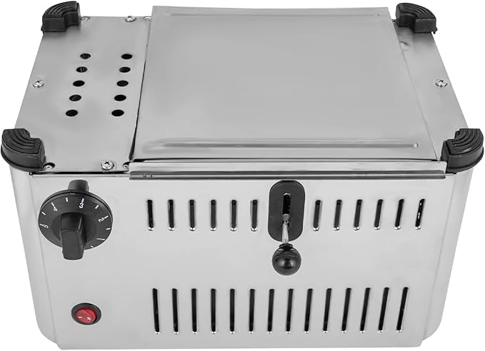 Electric Stainless Steel Pop-up Toaster with 4 Wide Slots 1680W Countertop Bread Baking Machine with 2 ModesUS Plug1-5 Timer for Home Restaurant Bakery Dessert Store