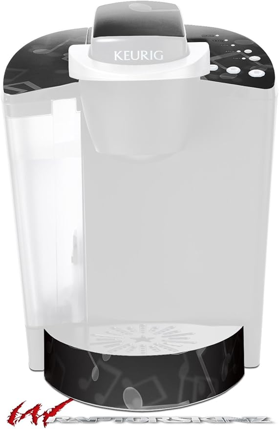 Decal Style Vinyl Skin compatible with Keurig K40 Elite Coffee Makers Bokeh Music Grey (COFFEE MAKER NOT INCLUDED)