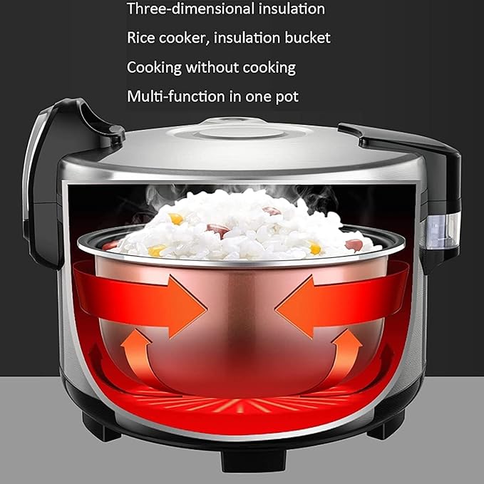 Electric Rice Cooker Double Liner Automatic Insulation for Hotels Restaurants Canteens Schools Serves 10-50 People(15L)